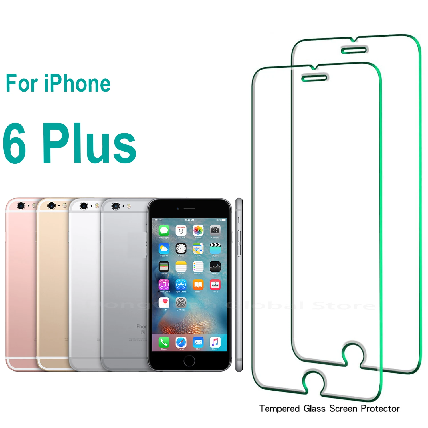 Displayschutzfolie aus gehärtetem Glas für iPhone 6 Plus / 6S Plus