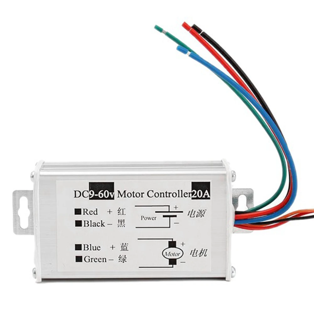 Motor Speed Controller DC9V 12V 24V 48V 60V 20A PWM Motor Speed Controller Regulator Driver 0-1200W Adjustable Current