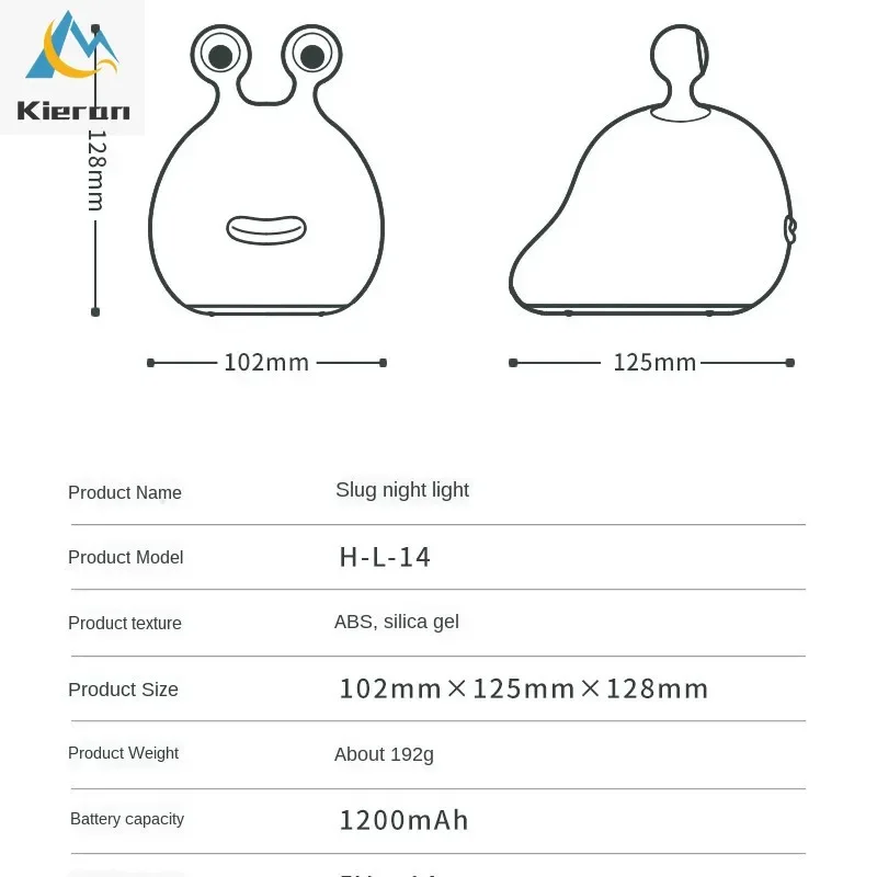 Imagem -06 - Desenhos Animados Slug Led Night Light Quarto Dormindo Proteção para os Olhos Silicone Cabeceira Piso Lâmpadas Baby Feeding Tablelamp Room Decor Brinquedos