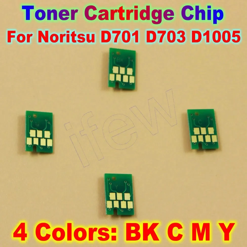 

D701 D703 D1005 Printer Ink Cartridge Chips Noritsu Chip One Time Chip for Noritsu D701 D703 D1005 Disposable Chip 4 Colors CMYK