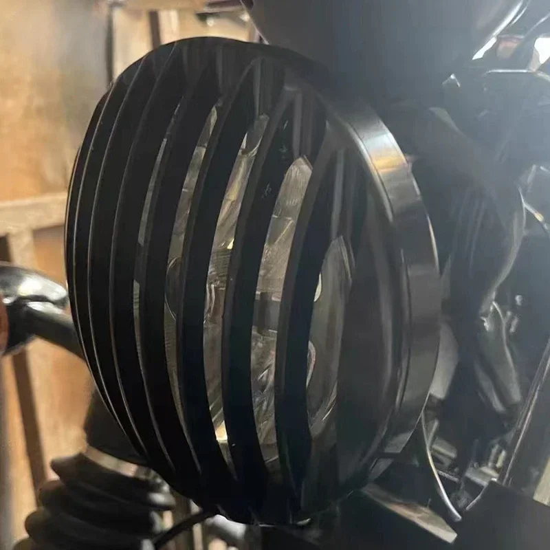 Nero Moto Retro Faro Griglia di Protezione Della Copertura Faro di Protezione Per Triumph Bobber nero 2017-2024