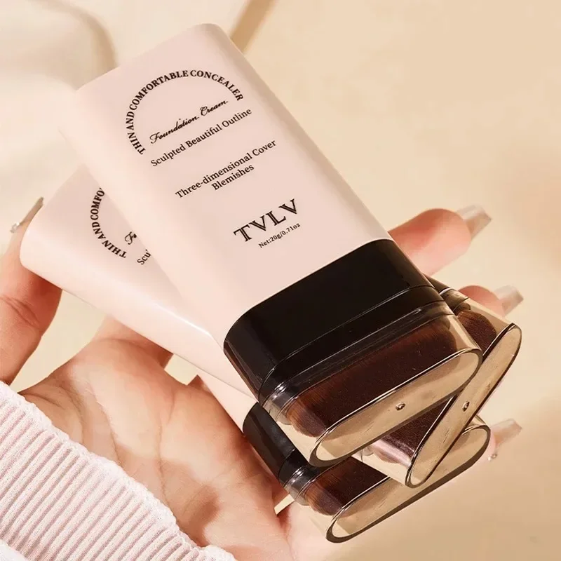 TVLV-palo de maquillaje con base de borrador, 20g, con pincel para iluminar la piel, base líquida, sin marcas, corrector de maquillaje de larga duración