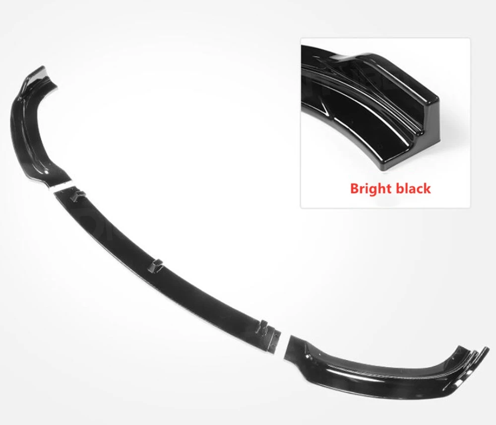 3Pcs/Set Gloss Black Front Bumper Lip Spoiler for BMW 3 Series F30 F35 Standard Bumper 2012-2018 Head Bumper Chin Shovel