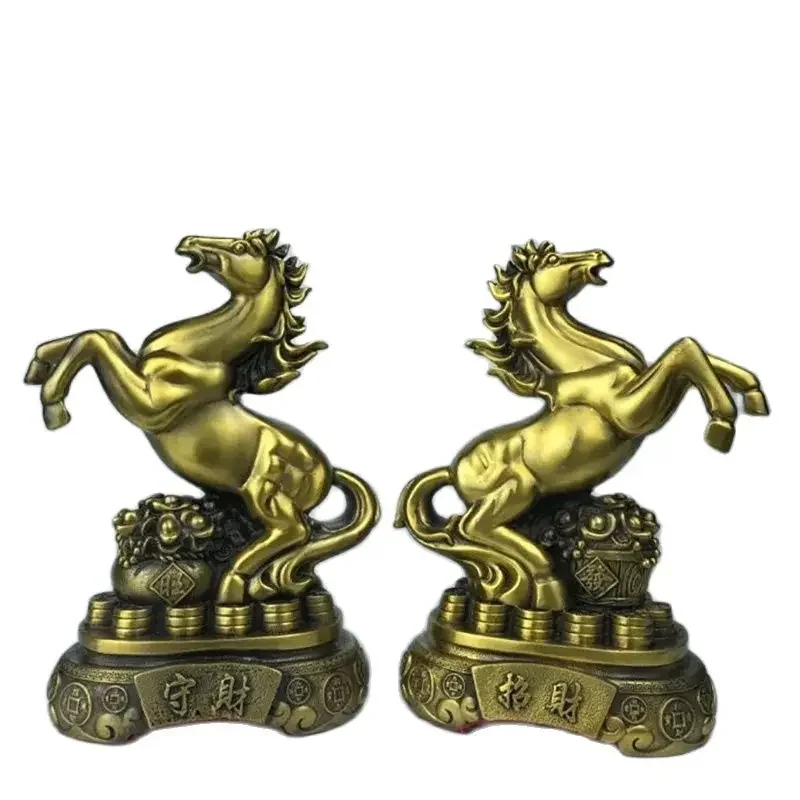 Exquisite brass leaping horse home decoration, brass stingy treasure pot, horse decoration, craft gift