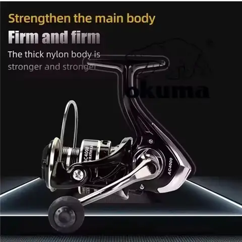 OKUMA 800-10000AC spinnhjul universellt fiskehjul, fiskehjul helt i metall, hjul för långa fiskelinor 12 best sales Okuma-rulle - №7
