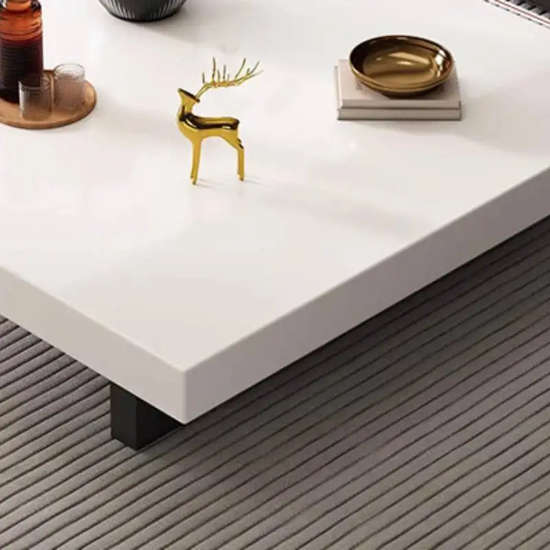 Small Designer Coffee Table Decoration Unique Minimalist White Coffee Table Center Luxury Space Meuble Salon Furniture For Home