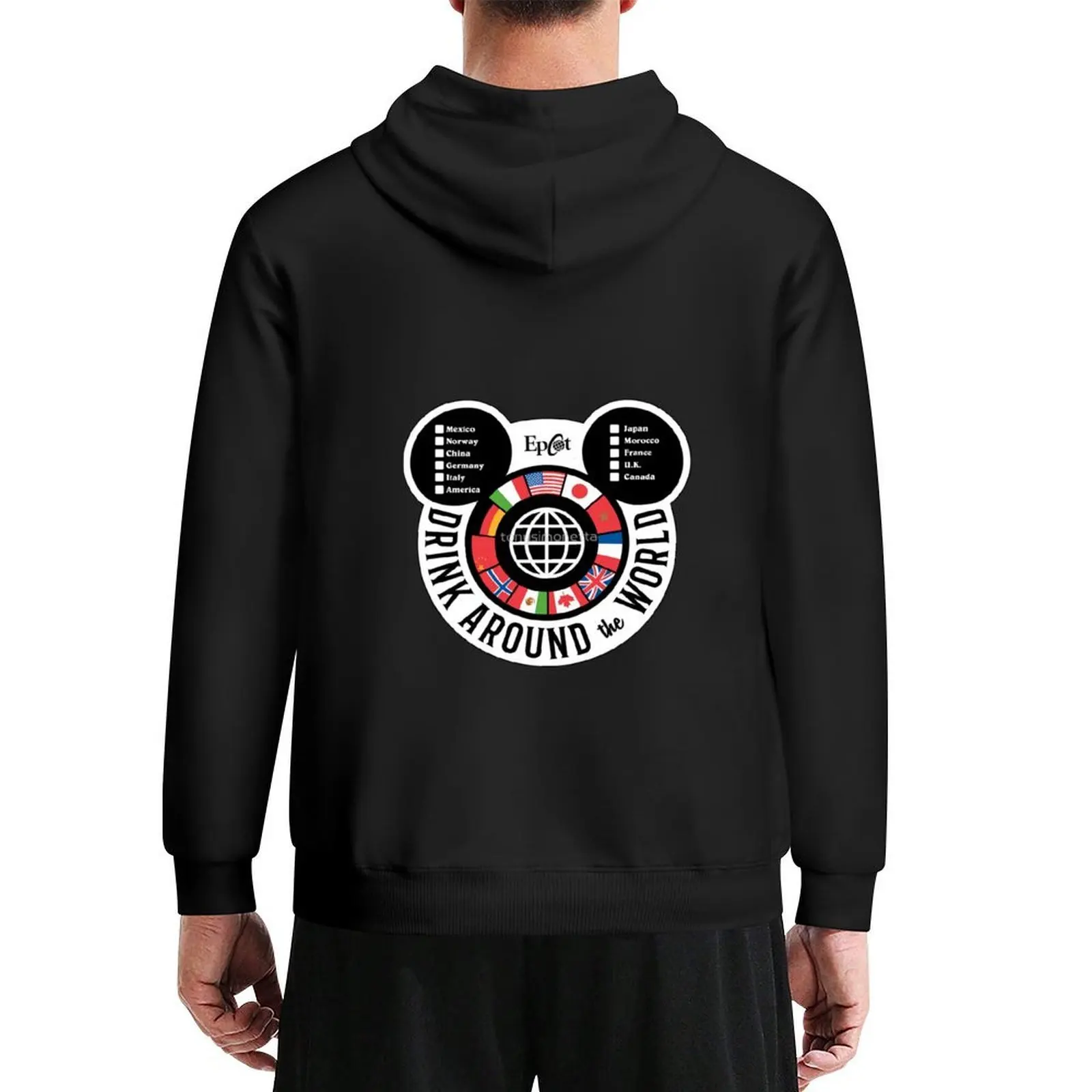 

Official-Drink-Around-The-World-Epcot-Checklist-m-i-c-k-e-y Hoodie korean clothes aesthetic clothing men clothing tracksuits