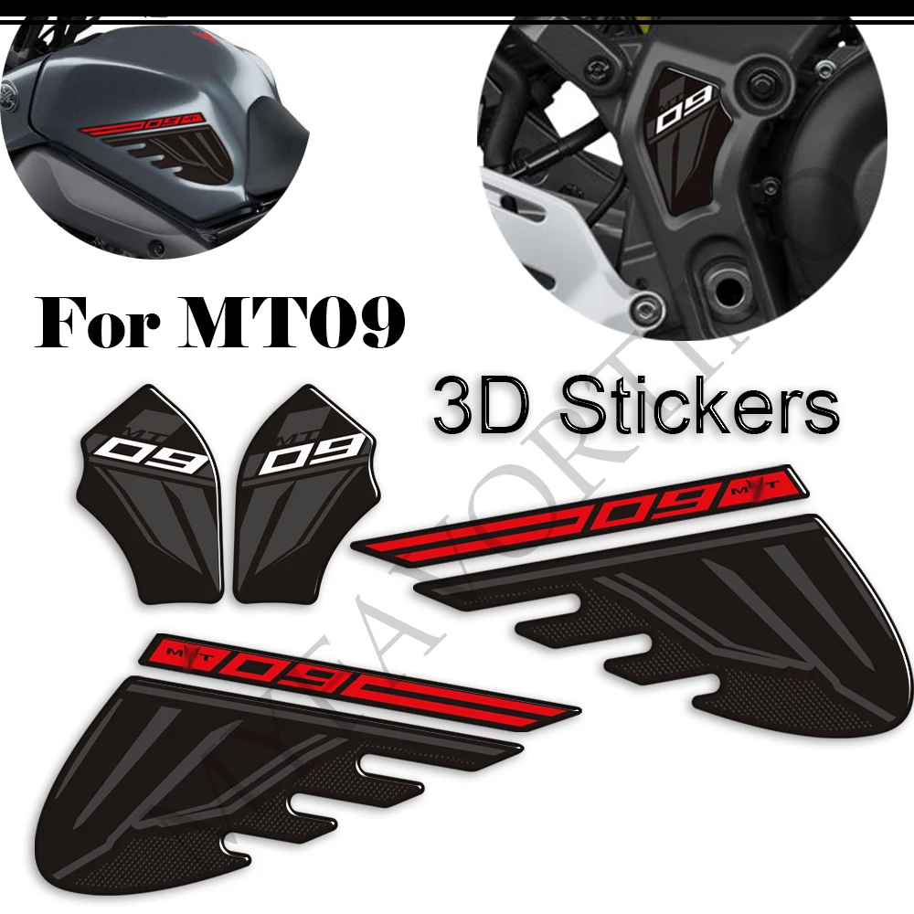 

Motorcycle For Yamaha MT09 MT-09 MT FZ 09 SP Tank Pad Cap Tank Pad Gas Fuel Oil Kit Wind Deflector Protector Stickers 2021 2022