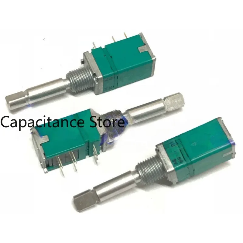 5PCS Precision potentiometer single link with switch A10K audio amplifier volume adjustment  7 pins