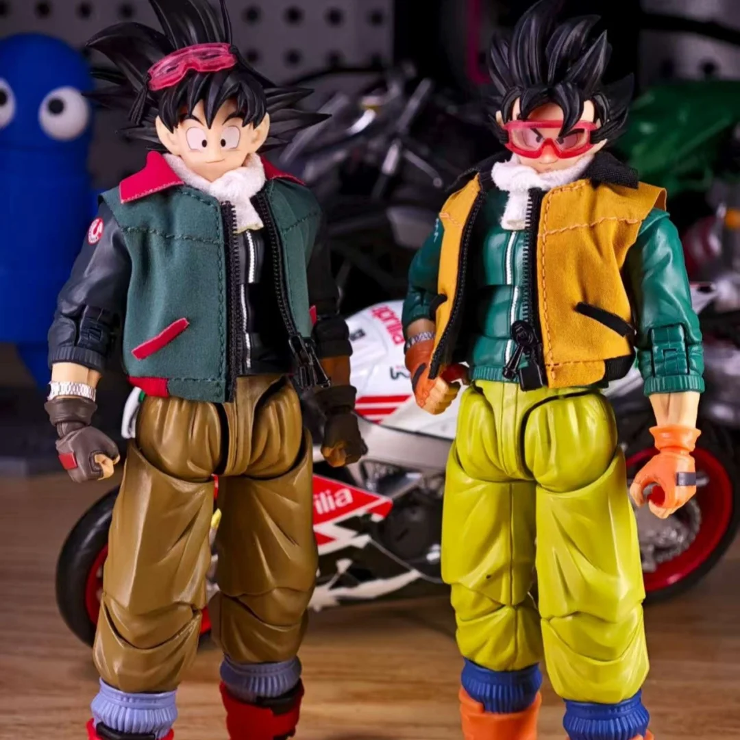 Dragon Ball Anime Shf Goku gafas de sol y bufandas hechas a mano ropa construcción en alambre de hierro es adecuada para juguete humanoide móvil 1/12