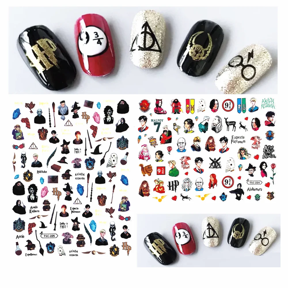 TSC-159 TSC-225 Hunter Robber Corps Spider Magic boy HP 3D Back glue Nail Art Stickers Decals Sliders Nail ornament decoration