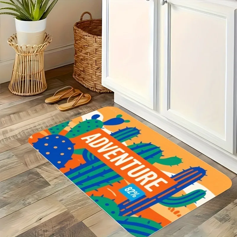 

1PC Desert ADVENTURE Qasis Kitchen Rug Non-Slip Door Mat Pop design Bathroom Rug Bath Mat Carpet for Home Sink Laundry ecoreeree