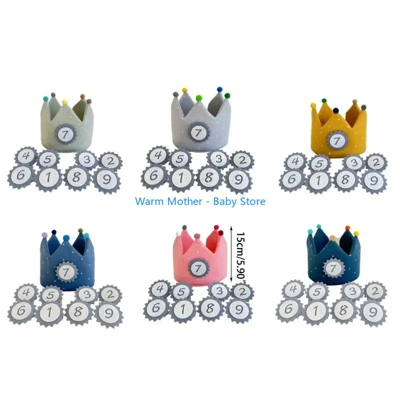 قبعة عيد ميلاد للأطفال على شكل تاج من إكسسوارات Fotografia دعائم حفلات أعياد الميلاد 57QE #6