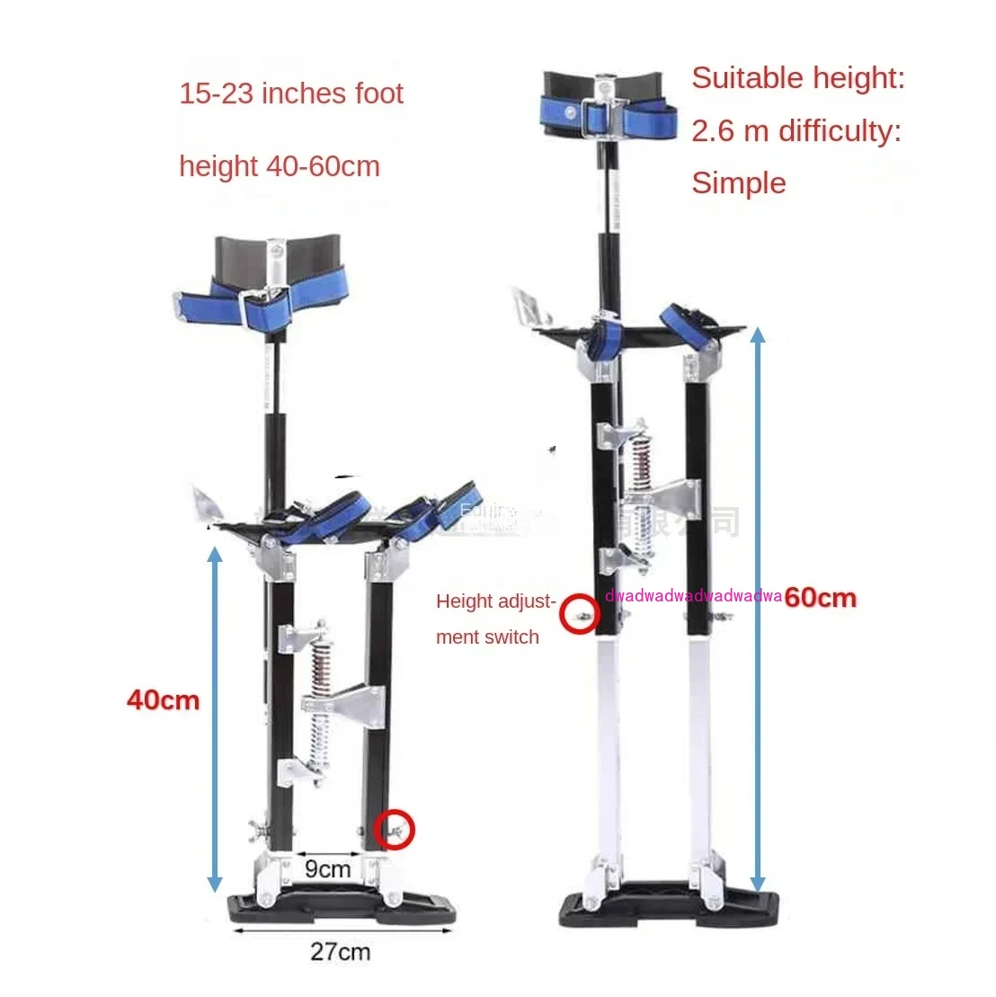 Aluminum Alloy Stilts Adult Lifting Foot High Feet Heightening Machine Shoes Interior Decoration Stage Performance