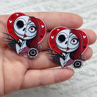 10pcs Cartoon Halloween cartoon characters Acrylic Charm Cute Pendant Handmade Search for DIY Jewelry Accessories