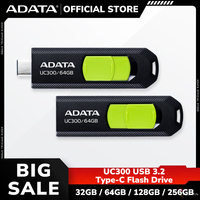 ADATA CHOICE UC300 USB 3.2 Type-C Flash Drive 32GB 64GB 128GB 256GB Pen Drive Up to 100Mb/s Memory stick Pendrive Disk for Phone