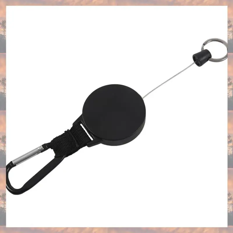 N75R-10X Heavy Duty Retractable Key Chain & Badge Reel Holder Carabiner Clip - Swivel-Back Extractable - Great