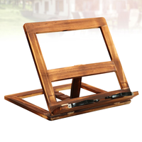 Portable Reading Stand Book Bracket Notebook Lightweight Shelf Bamboo Wooden Bookshelf Safe to Use Bed