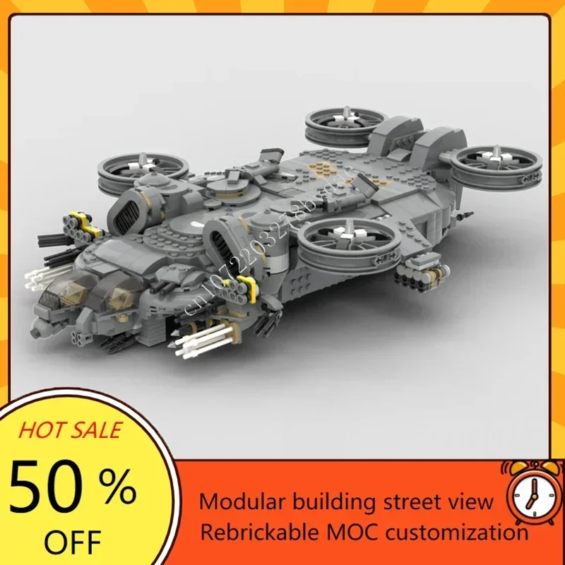 1665PCS Dragon Assault Ship Space War Military MOC Puzzle Architecture DIY Assembly Christmas Birthday Gift for Adults Ages