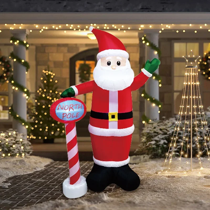 Christmas inflatable air mold LED luminous belt Arctic logo Santa Claus courtyard garden decoration ornament