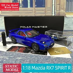 MESTRE POLAR-Modelo de carro, Mazda RX7, SPIRIT R, 1:18, Enviar Presentes de Aniversário, Coleção Pessoal