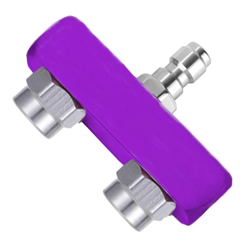 AT19-Dual Nozzle 2-In-1 Pressure Washer Nozzle Tip 1/4" Quick Connector, Stainless Steel,For Garden, Car