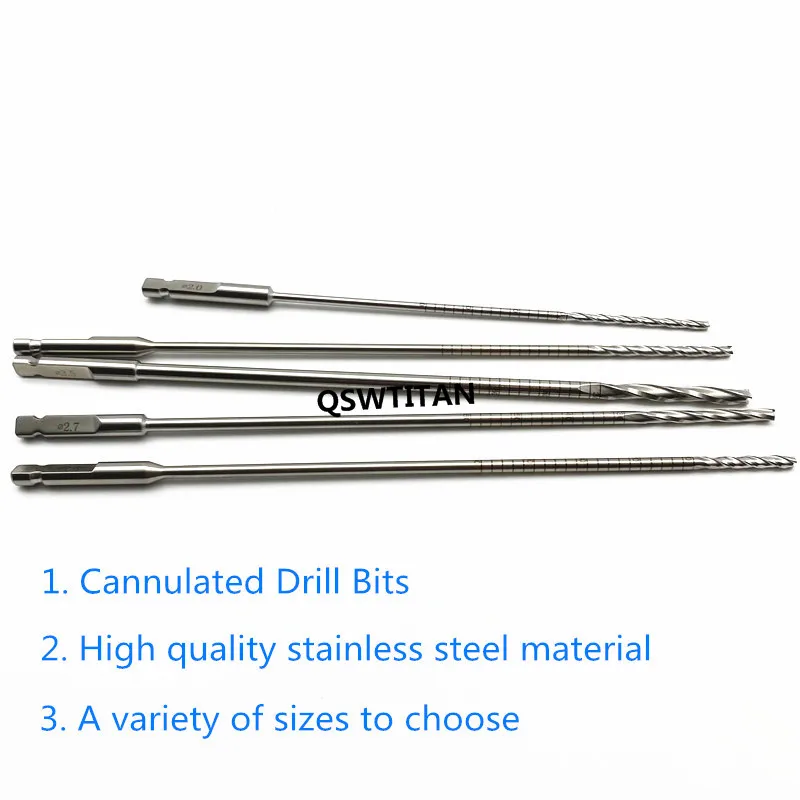 1PCS AO Drill Bits Cannulated Drill Bits Stainless Steel Hollow Drill Bits Veterinary Orthopedics Instruments