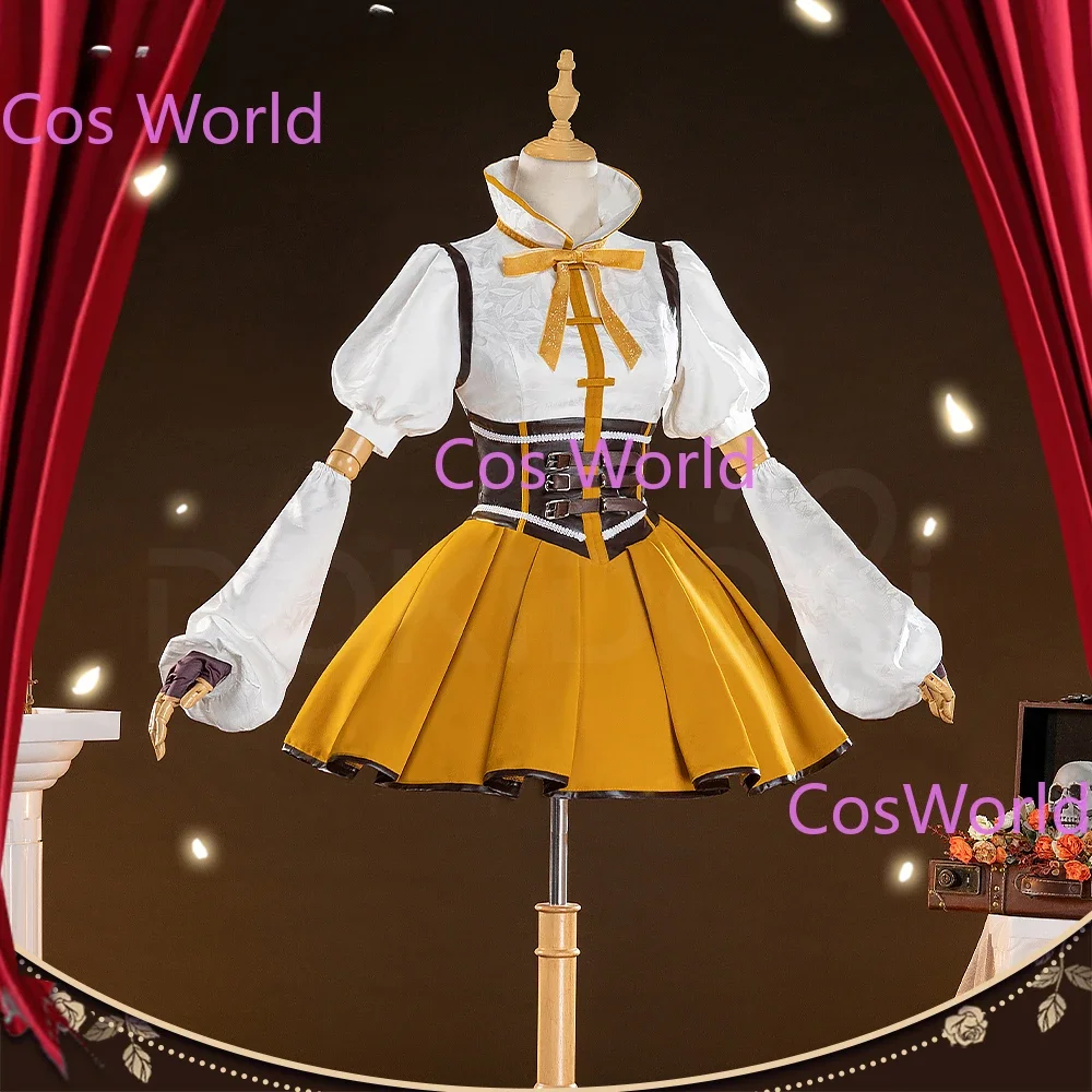 Tomoe Mami Cosplay Anime Puella Magi Madoka Magica Cosplay DokiDoki-R Women Cute Yellow Dress Costume Tomoe Mami Cosplay Hat