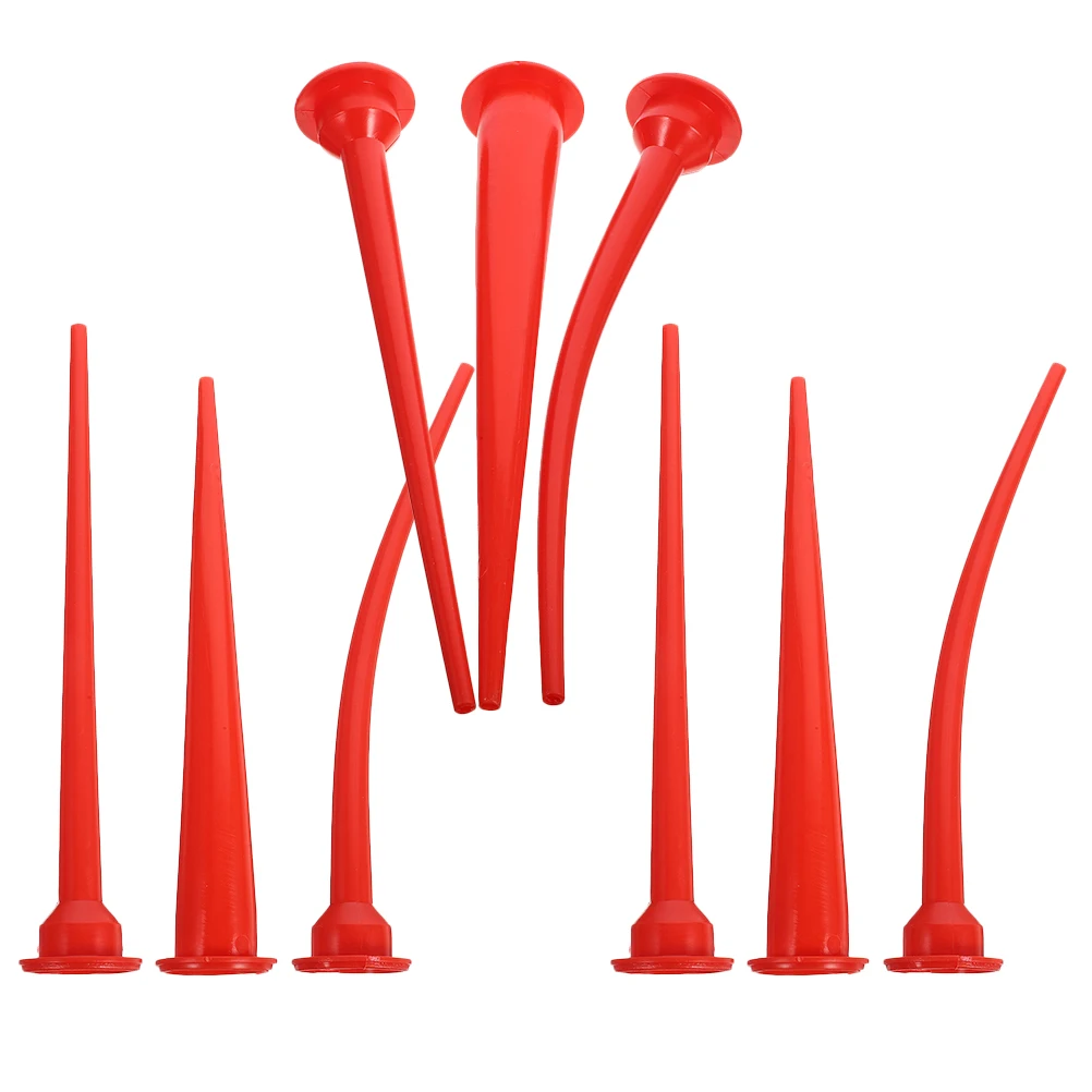 

9pcs Glass Rubber Nozzle Set Extended Structure Soft Squeeze Weather Resistant Cap Pointed Tip Caulking for Sealant