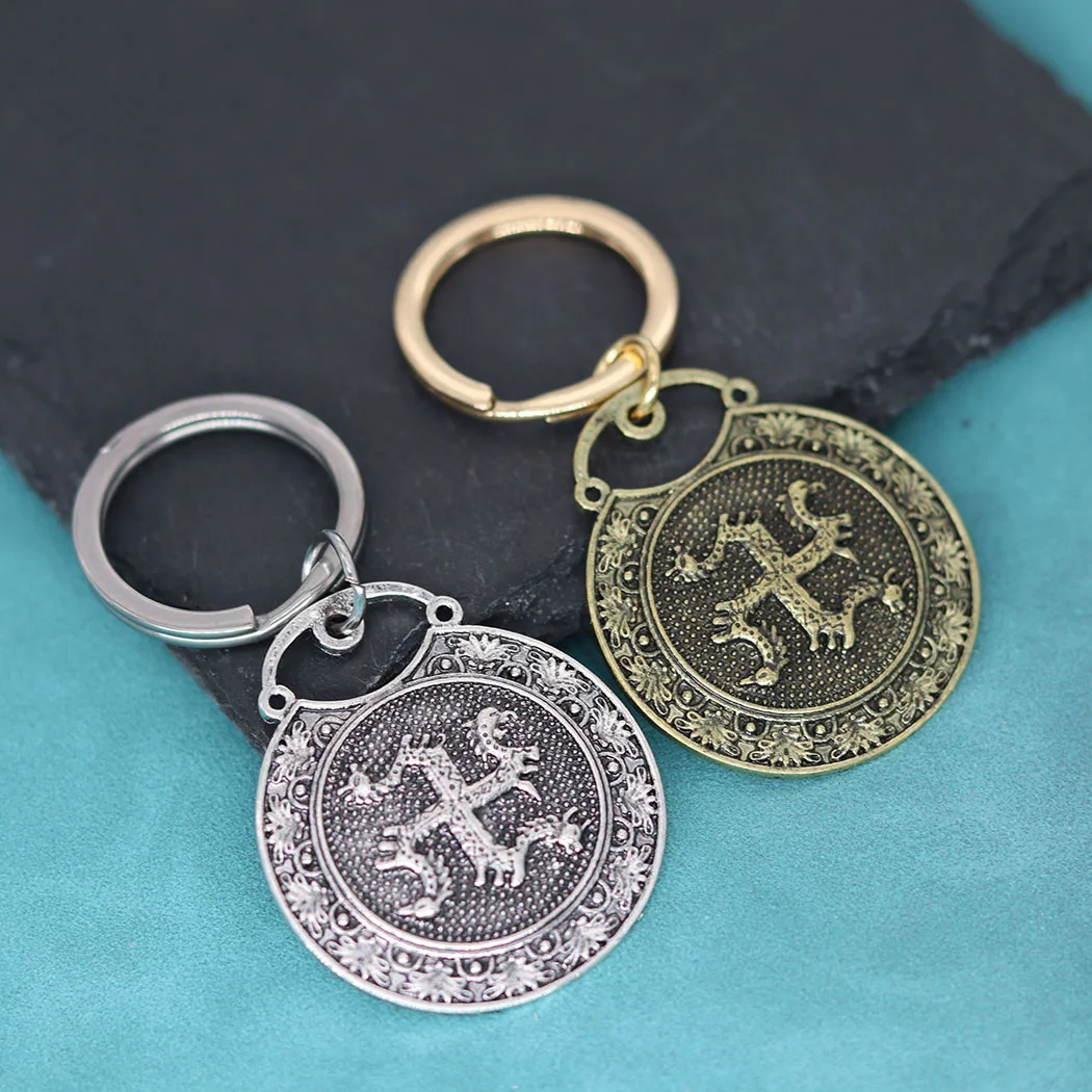 Slavic Animal Kolovrat With Horse Bird Pendant Keychain For Men Women Amulet Talisman Jewelry Gift