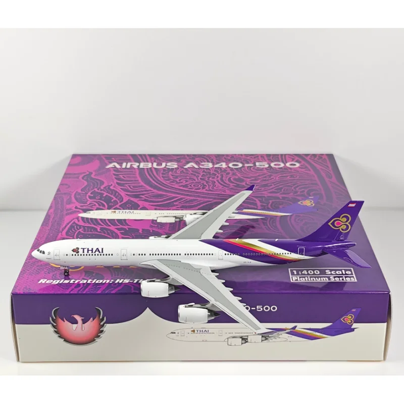 

Phoenix Diecast 1/400 Scale Thai Airways A340-500 HS-TLB Alloy Aircraft Model Collectible Decorative Ornament
