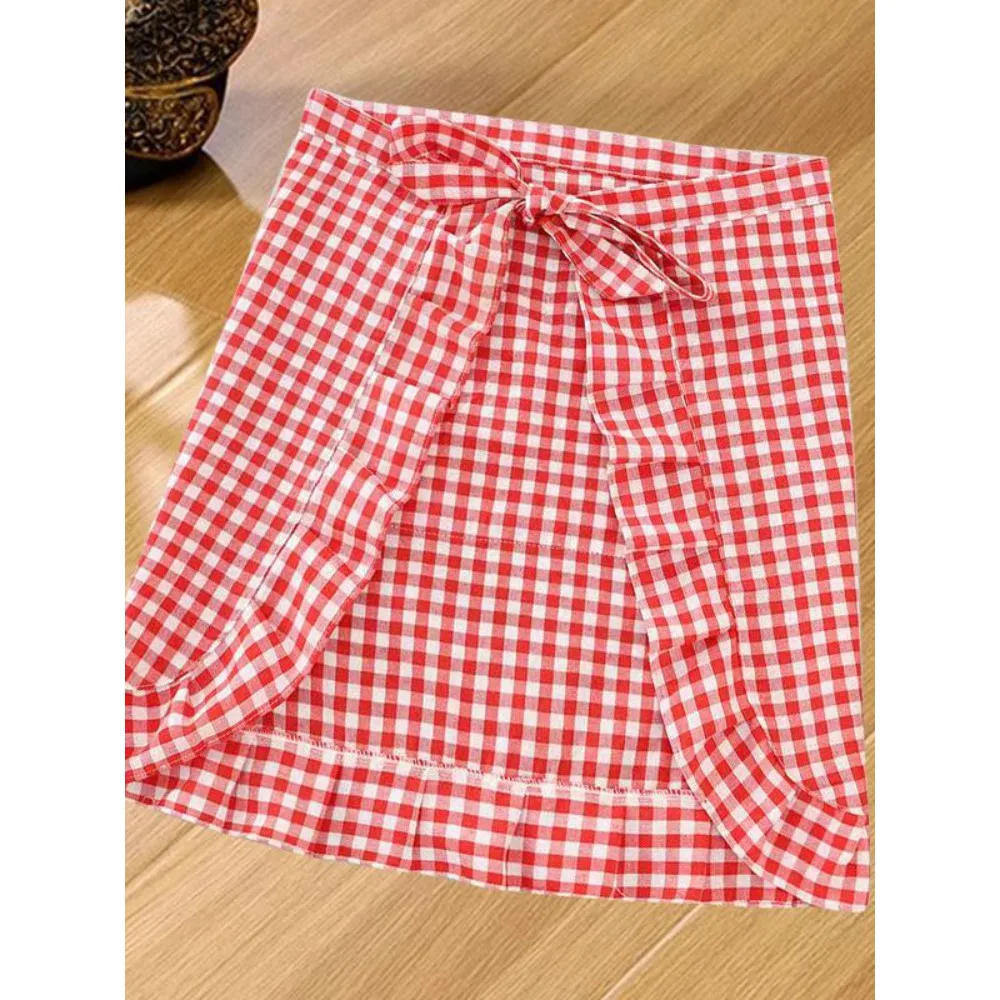 Home Breathable Cotton Half Body Aprons Fashion Kitchen Cooking Half Waist Protect Cover Restaurant Women\'s Workwear