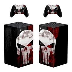 Skull Design Skin Sticker Decal Cover for Xbox Series X Console and 2 Controllers Skins Vinyl