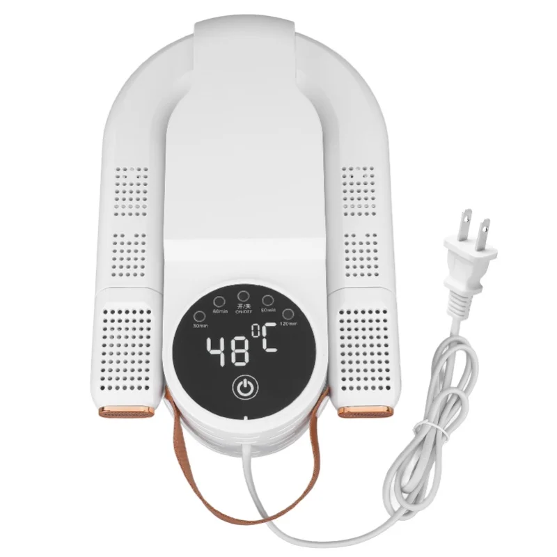 Electric Boot Warmer with Timer Foldable Touch Control 360° Hot Air Circulation Boot Dryer for Snowy Rainy Days US Plug