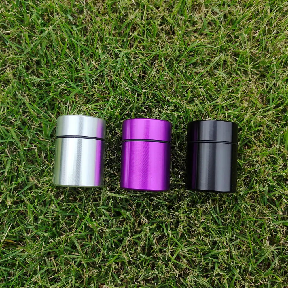 HONEYPUFF Aircraft Aluminum Airtight Stash Jar 1.3Inches Multi-Use Vacuum Seal Herb Storage Container Tobacco Stash Box Pill Box view 5