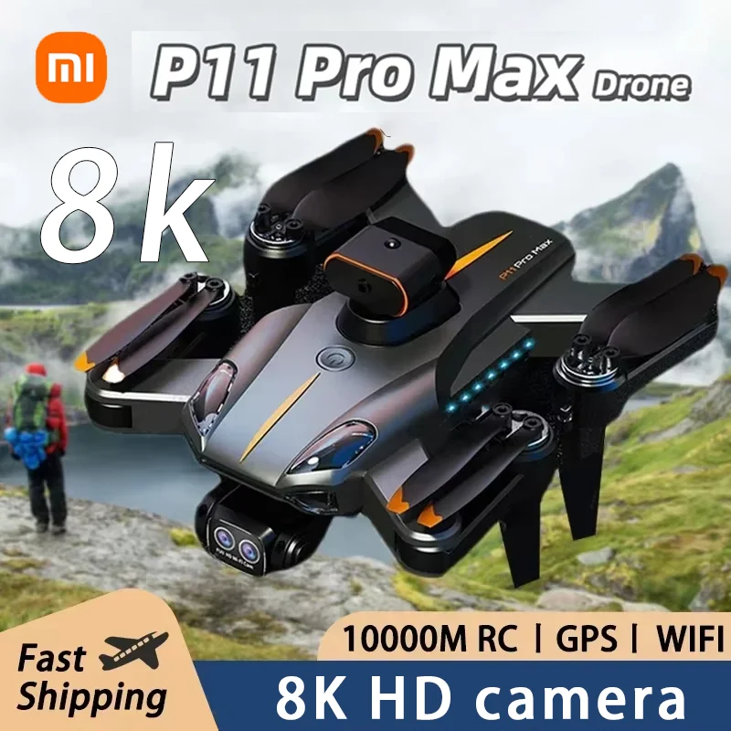 Xiaomi P11 Pro RC Drone 8K Profesjonalny z fotografią UAV Szerokokątna kamera HD Składany helikopter WIFI FPV Helikopter Prezenty