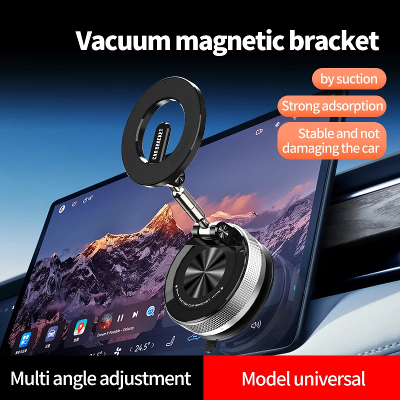 

New Car Phone Holder Strong Magnetic 360° Angle Adjustment Vacuum Adsorption Cell Phone Holder Desktop Holder