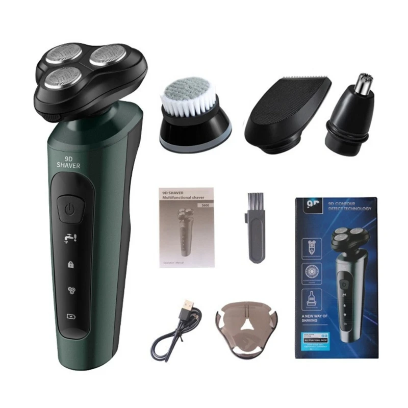 กรูมมิ่งผู้ชายเครื่องโกนหนวดไฟฟ้าแบบชาร์จไฟได้เครื่องโกนเคราแบบเปียกแห้ง