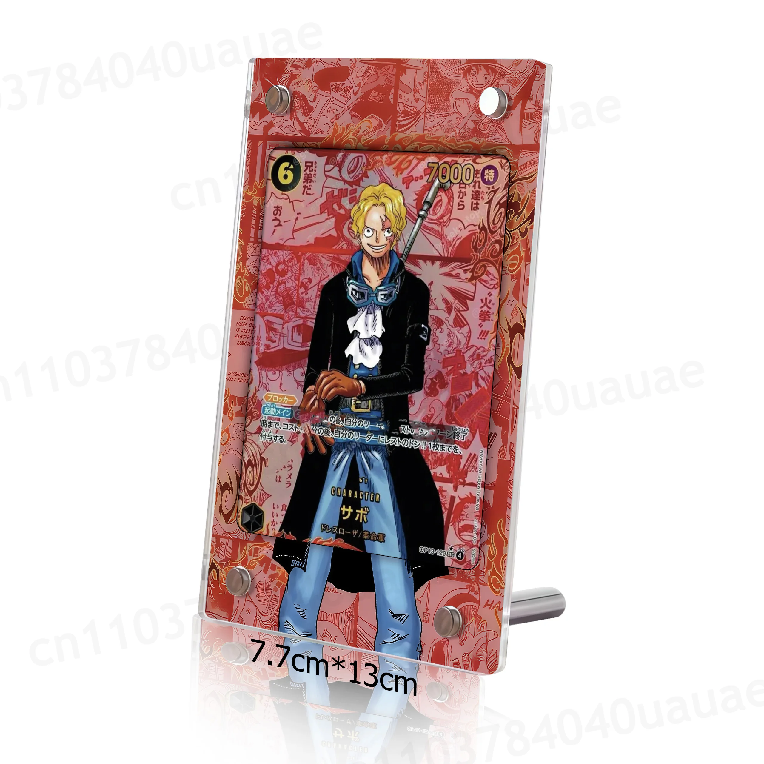 

Коллекционные карточки One Piece OPCG: Фоторамка-держатель для карт Sabo OP13, акриловая подставка для карточек, настольное украшение