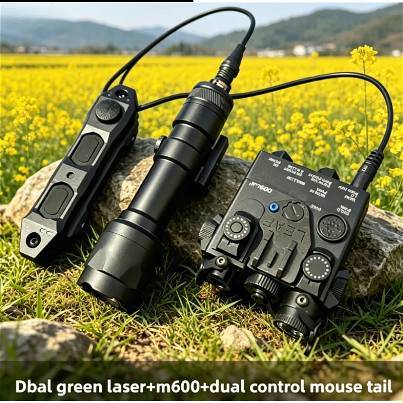 

M600 White Scout Flashlight DBAL A2 PEQ15 Integrated IR Laser Red Green Dot Sight For 20mm Picatinny Rail Gear