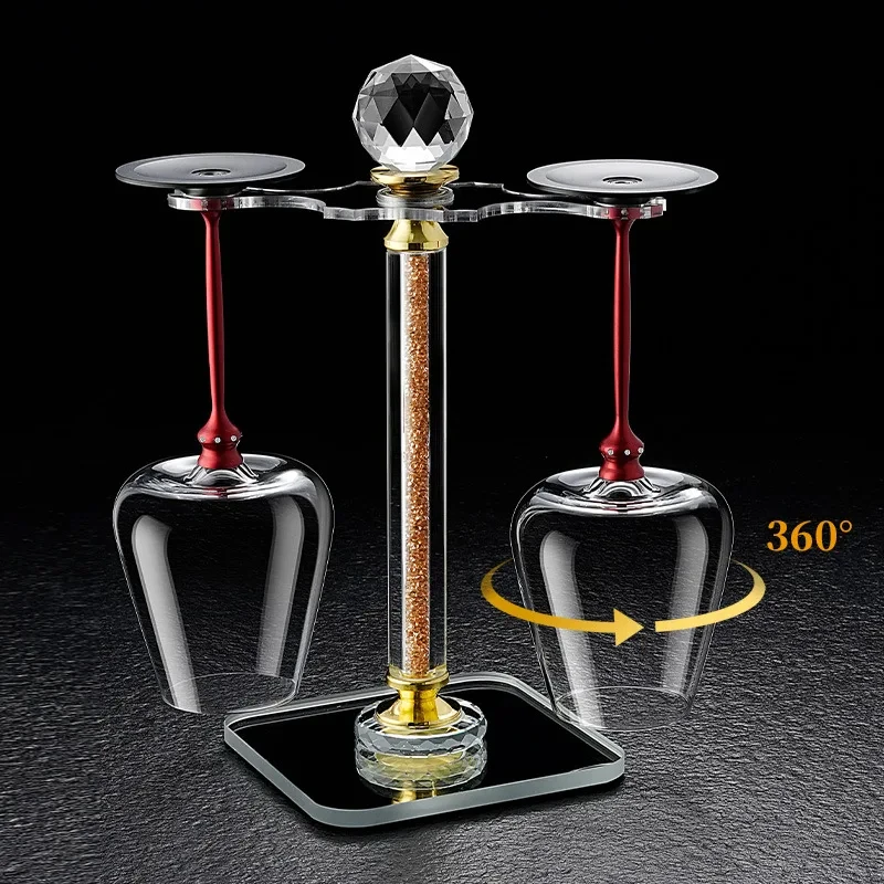 360 Degrees High Speed Rotating Red Wine Glass Handmade High-End Crystal Glass Banquet Wedding Barware