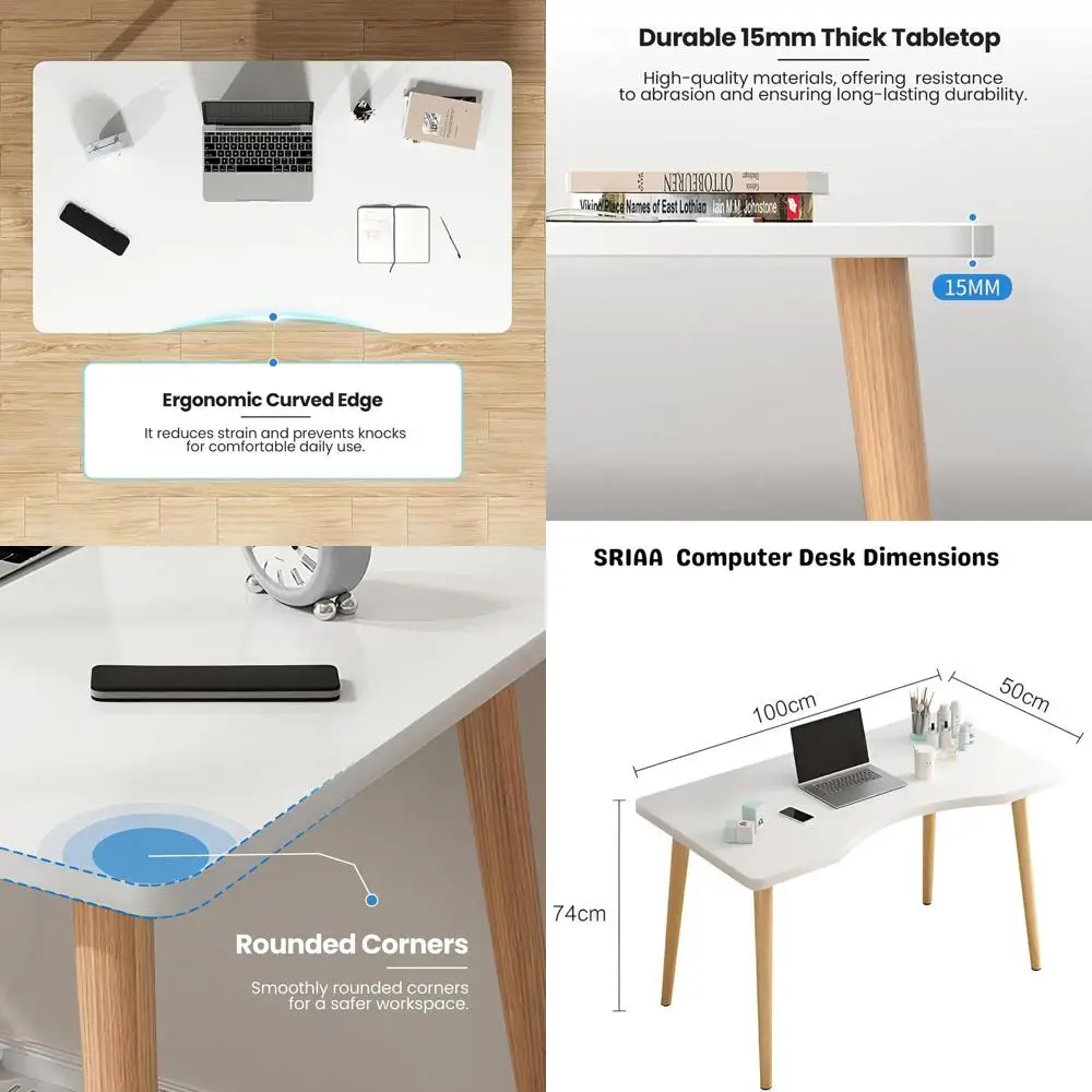 

Современный белый деревянный стол, 40 л x 20 Вт x 30 часов — универсальная и прочная рабочая станция для дома, офиса или кабинета