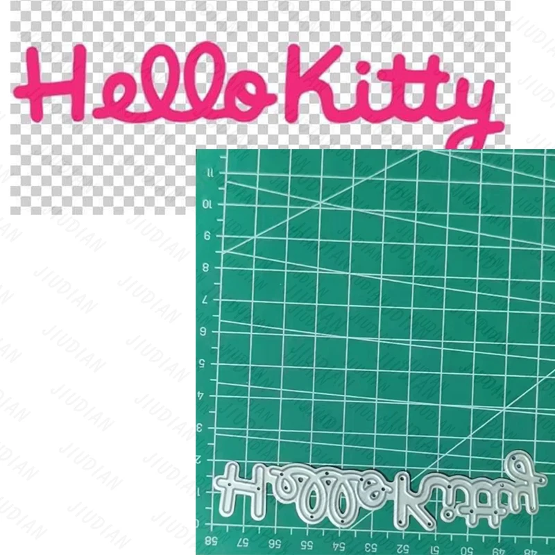 Letter HelloKitty Metal Cutting Die Metal Cutting Die for DIY Scrapbooking Crafts Handmade Christmas Gift Card