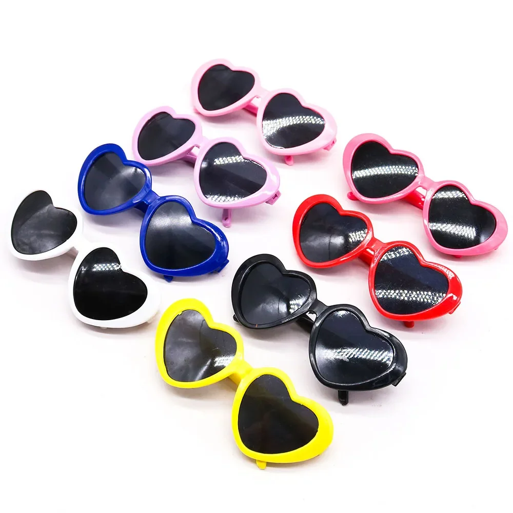 8Colours Pet Heart Glasses Pet Fashion Sunglasses Pet Grooming for Pet Dogs Cat Yorkie Teddy Chihuahua Hair Decor Pet Supplies