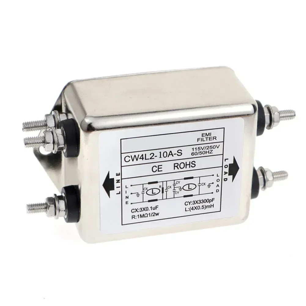 Effective Noise Filtering with EMI Power Filter Single Phase 10A/20A AC110/220V for Fiber Optic Marking Machine