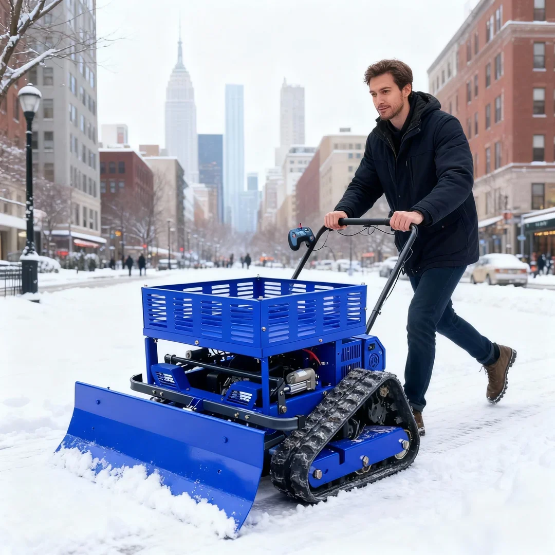 

Многофункциональная беспроводная газонокосилка с дистанционным управлением, пользующаяся большим спросом – оснащена отвалом для снега и стойкой для хранения