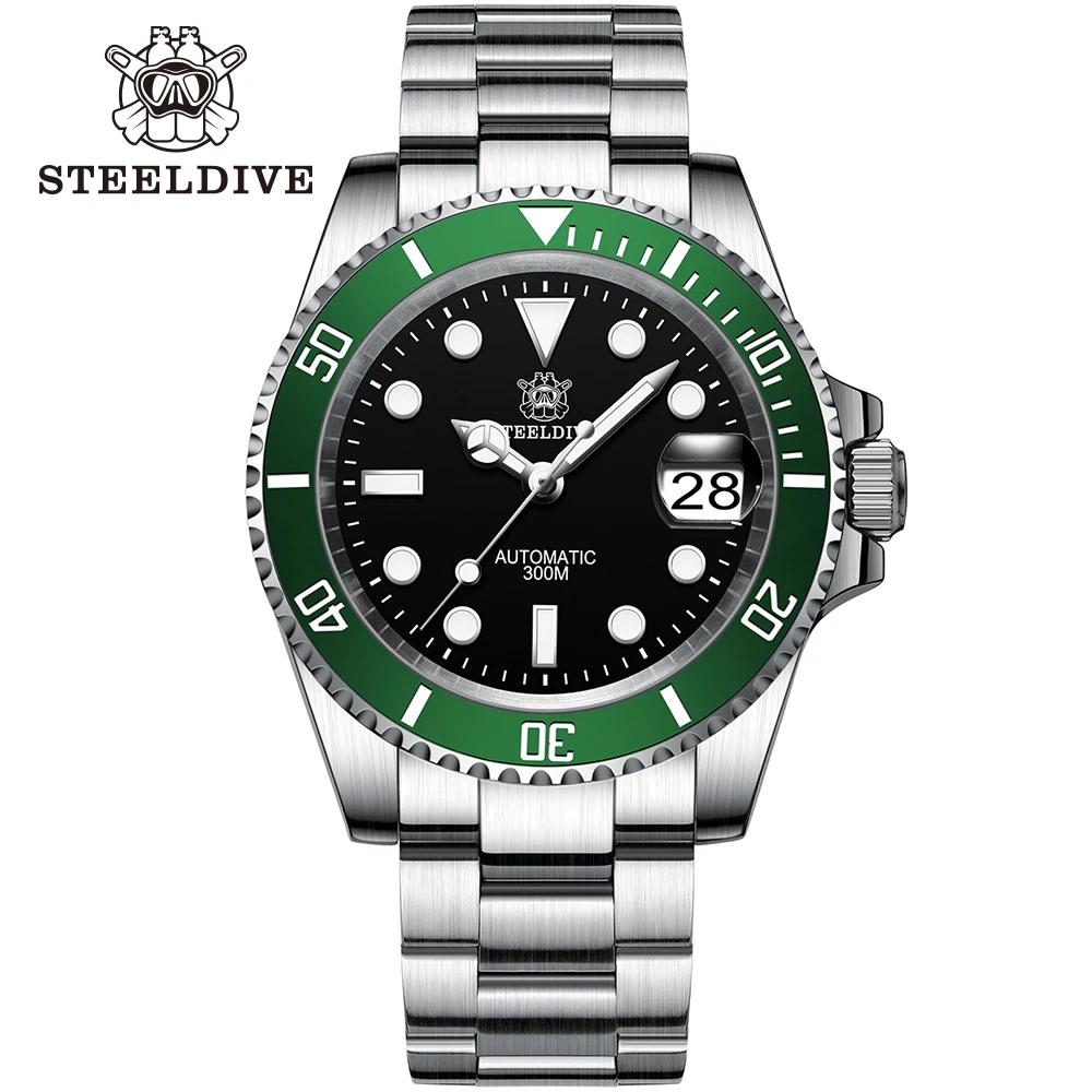 STEELDIVE 1953 Uhr NH35 Automatische Mechanische 316L Edelstahl BGW9 Lume Top Marke 200M Dive Armbanduhr Männer Reloj Hombre