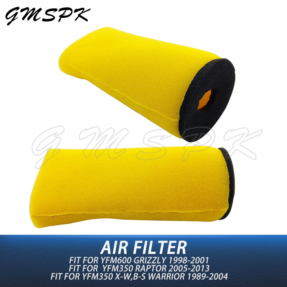 Motorcycle Sponge Air Filter Fit for Yamaha ATV YFM350 Raptor 05-13 Wolverine 96-10 X-W,B-S Warrior 89-04 YFM600 Grizzly 98-01
