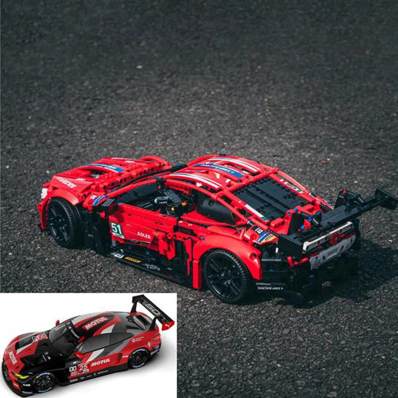 2024 NEW 1494Pcs Technical MOC - M4 GT3 Supercar Building Blocks Model Sports Racing Cars Davidragon\\\'s Version Bricks DIY Toys