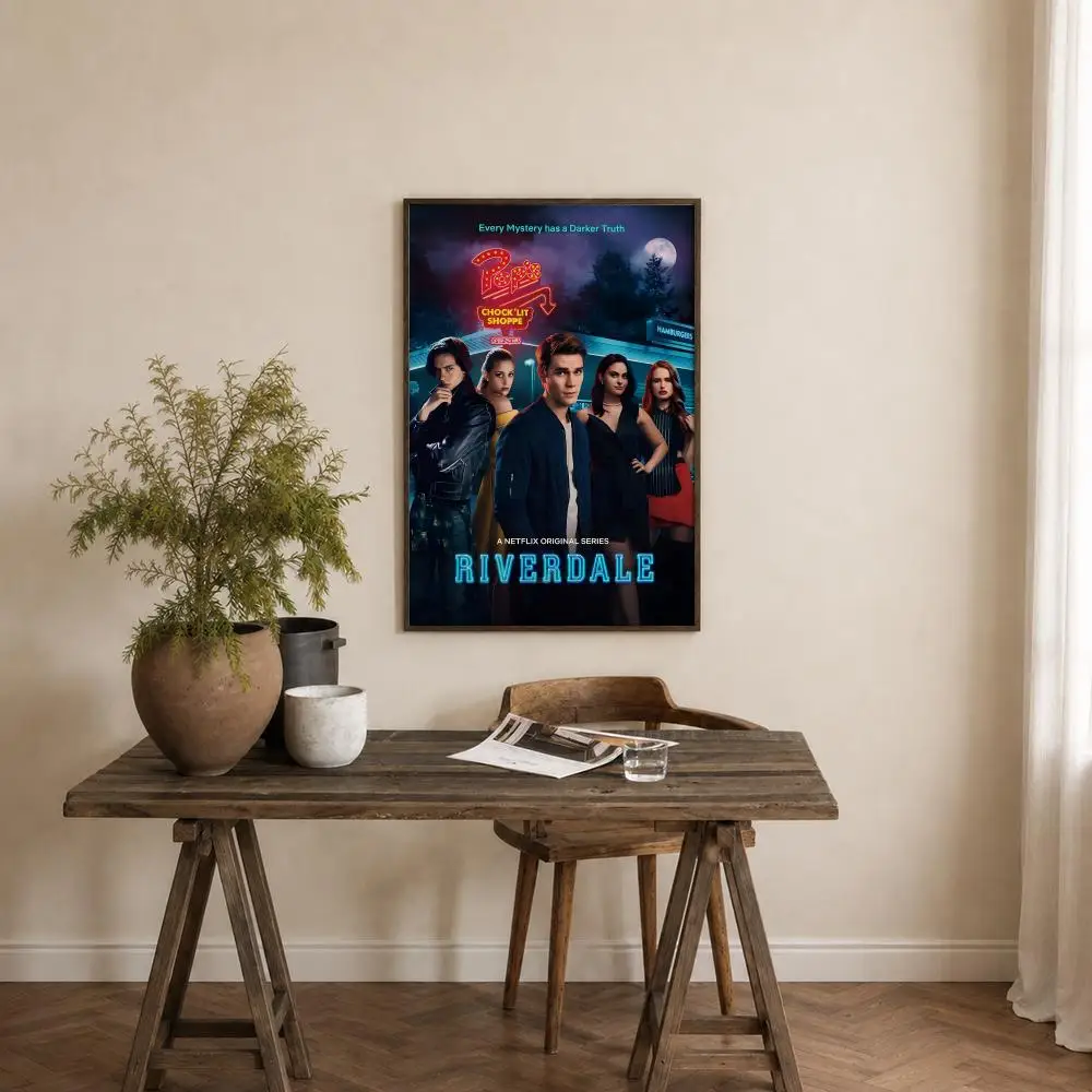 TV Series Riverdale Poster Self‑Adhesive Waterproof PP Poster Coffee House Bar Wall Art Sticker Room Home Decor